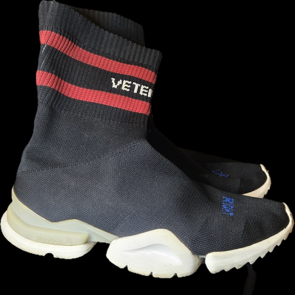 Vetements Black and Red Sock Sneakers